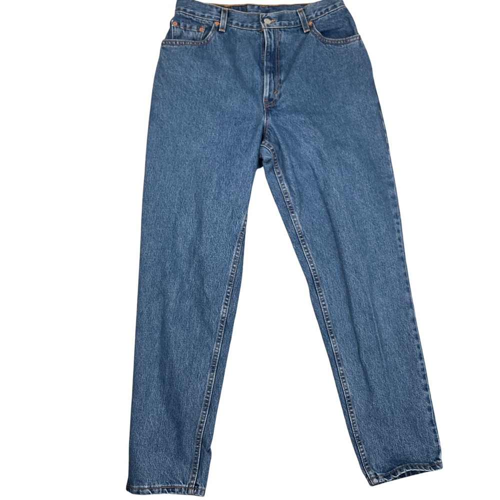 Levis 550 Jeans Womens 12M Blue Mom Americana High Relaxed Fit Taper Leg USA VTG